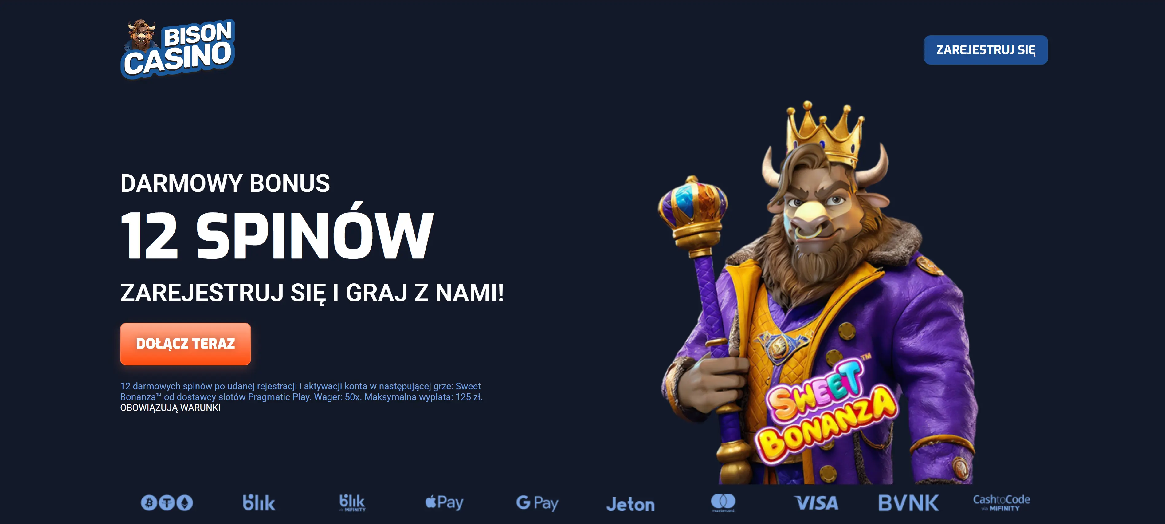 Premia na start od Bison Casino
